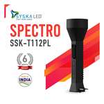SYSKA T112PL Spectro 1W Bright Led Rechargeable Torch (Red,Black) (Pack of 2)